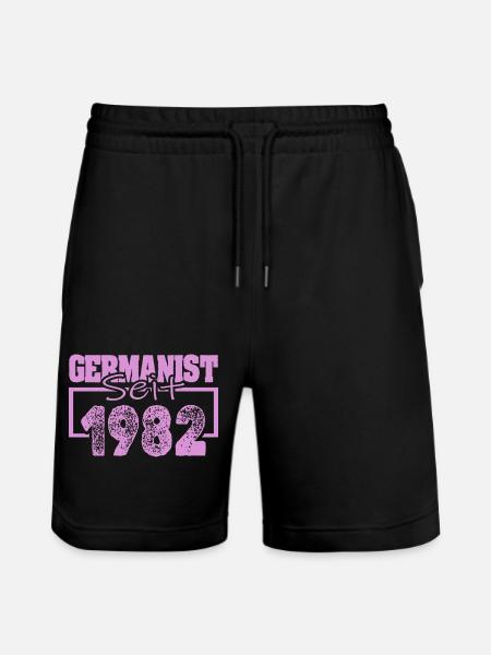 Born in 1982 - Stanley/Stella Trainer Unisex Organic Jogging Shorts - black
