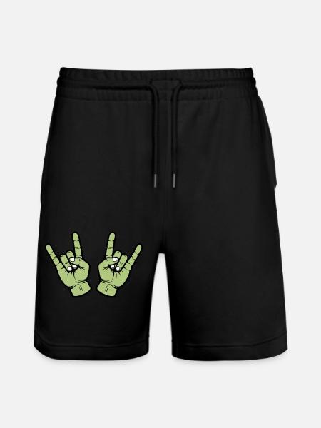 Party Hand Skirt Sign - Stanley/Stella Trainer Unisex Organic Jogging Shorts - black