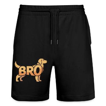 Bro Dog - Logo d’animal de compagnie cool - Short de jogging bio TRAINER Stanley/Stella unisexe - noir - Devant - Nik (191cm) & Marisol (170cm)