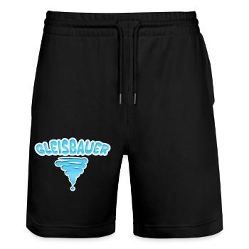 Beruf Gleisbauer - Stanley/Stella Unisex Bio Joggingshorts Trainer  - Schwarz - Vorne - Nik (191cm) & Marisol (170cm)