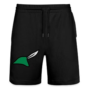 Robin Hood Hat - Short de jogging bio TRAINER Stanley/Stella unisexe - noir - Devant - Nik (191cm) & Marisol (170cm)