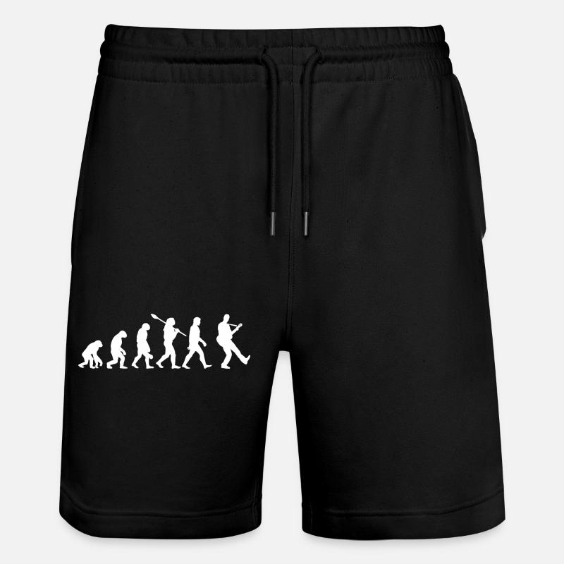 Evolutionary guitar - Stanley/Stella Trainer Unisex Organic Jogging Shorts - black