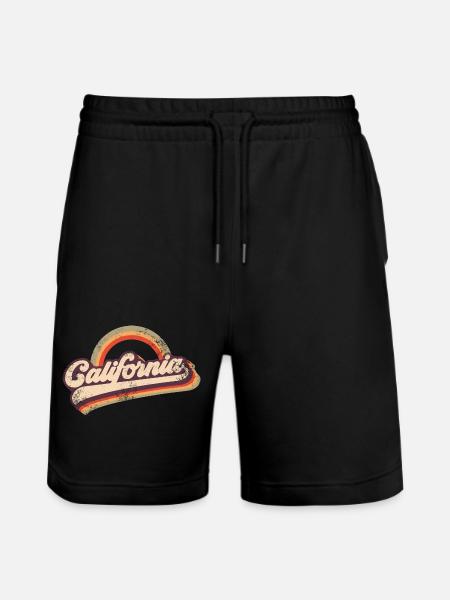 California 80s Retro - Stanley/Stella Trainer Unisex Organic Jogging Shorts - black