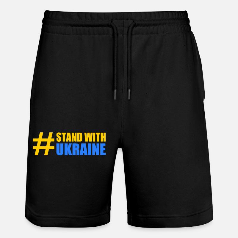 stand with ukraine - Short de jogging bio TRAINER Stanley/Stella unisexe - noir