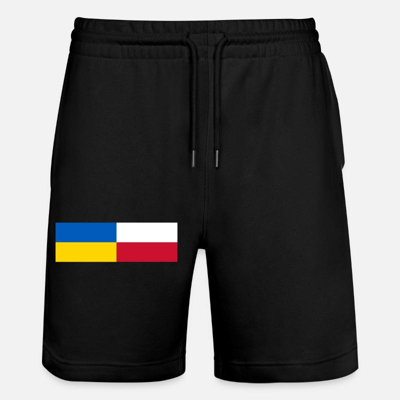 Ukraine Pologne drapeau ensemble - Short de jogging bio TRAINER Stanley/Stella unisexe - noir