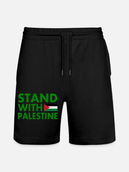 Stand with palestine - Stanley/Stella Trainer Unisex Organic Jogging Shorts - black