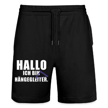 Hängegleiter - Stanley/Stella Unisex Bio Joggingshorts Trainer  - Schwarz - Vorne - Nik (191cm) & Marisol (170cm)