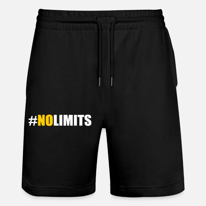 No limits - Stanley/Stella Unisex Bio Joggingshorts Trainer  - Schwarz