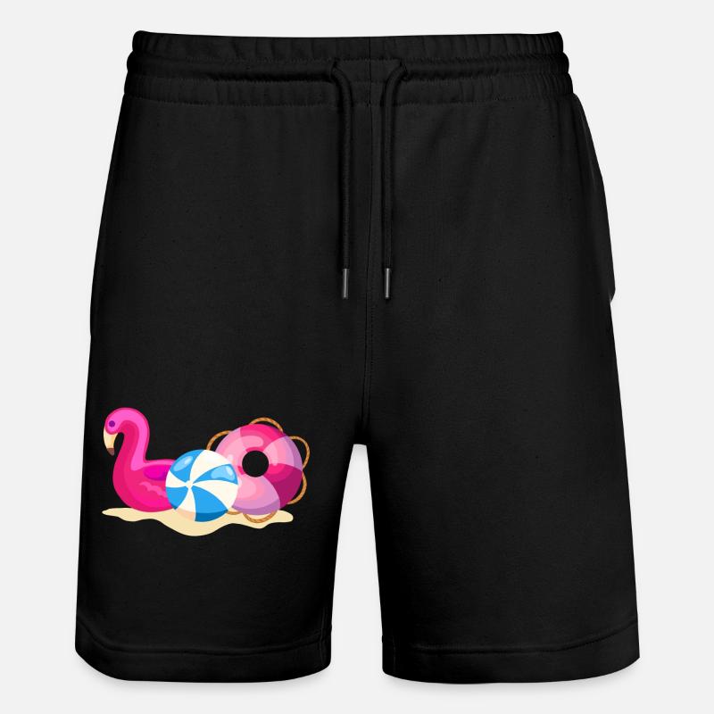 Badegadges in Pink - Stanley/Stella Unisex Bio Joggingshorts Trainer  - Schwarz