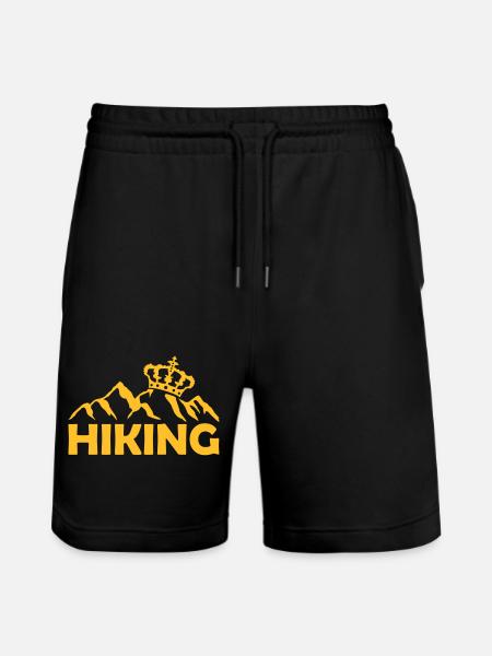 Logo hiking crown mountains - Stanley/Stella Trainer Unisex Organic Jogging Shorts - black