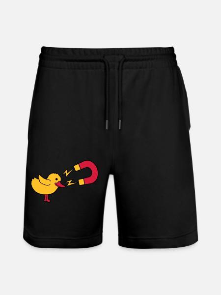 Chick Magnet Womanizer Logo - Stanley/Stella Trainer Unisex Organic Jogging Shorts - black