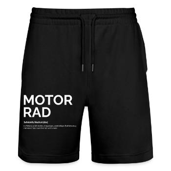 Motorrad - Stanley/Stella Unisex Bio Joggingshorts Trainer  - Schwarz - Vorne - Nik (191cm) & Marisol (170cm)