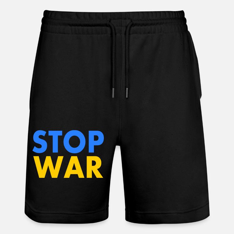 Stop war - Short de jogging bio TRAINER Stanley/Stella unisexe - noir