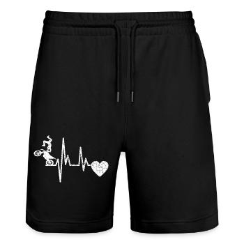 Motorcross Gift Moto Cyclomoteur Motocycliste - Short de jogging bio TRAINER Stanley/Stella unisexe - noir - Devant - Nik (191cm) & Marisol (170cm)