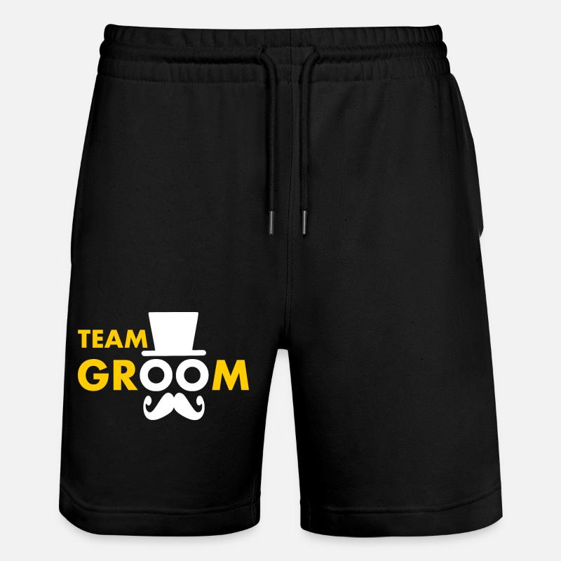 Team groom - Stanley/Stella Unisex Bio Joggingshorts Trainer  - Schwarz