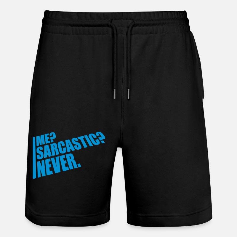moi sarcastique ne cite jamais - Short de jogging bio TRAINER Stanley/Stella unisexe - noir