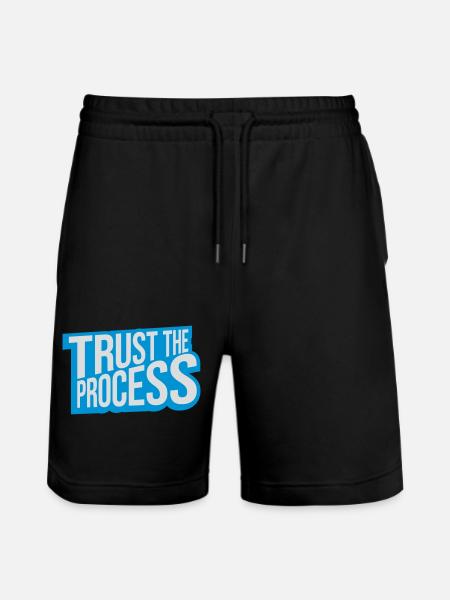trust the process Quote - Stanley/Stella Trainer Unisex Organic Jogging Shorts - black