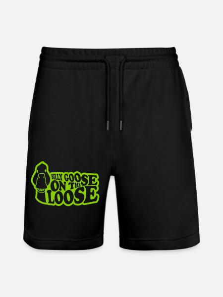 goose on the loose - Stanley/Stella Trainer Unisex Organic Jogging Shorts - black