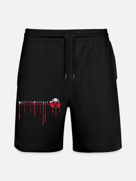 zombie hunter Halloween quote - Stanley/Stella Trainer Unisex Organic Jogging Shorts - black