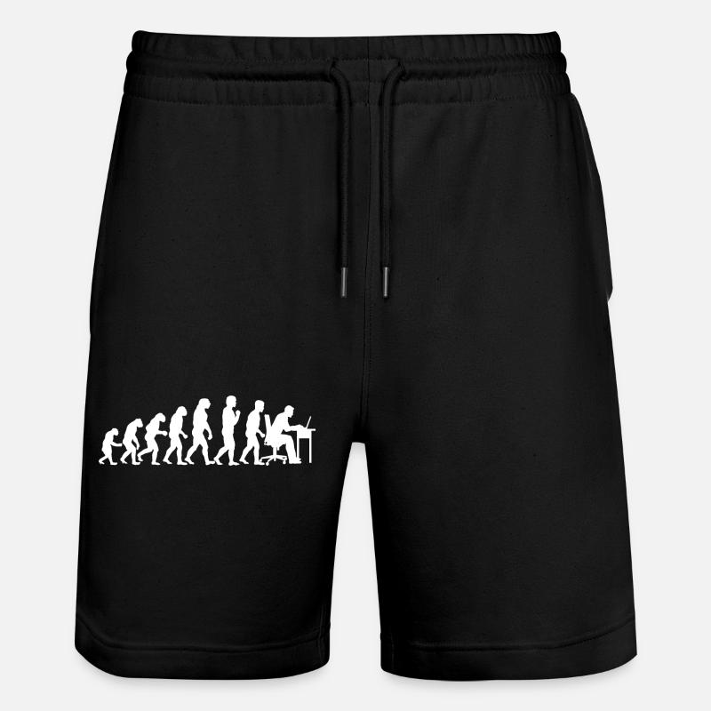 Evolution Computertechniker Nerd Programmierung - Stanley/Stella Unisex Bio Joggingshorts Trainer - Schwarz
