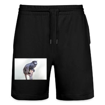 Tamarin à manteau noir Schwarzrückentamarin - Short de jogging bio TRAINER Stanley/Stella unisexe - noir - Devant - Nik (191cm) & Marisol (170cm)
