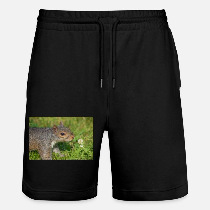 Grey squirrel Grauhörnchen Sciurus carolinensis - Stanley/Stella Trainer Unisex Organic Jogging Shorts - black