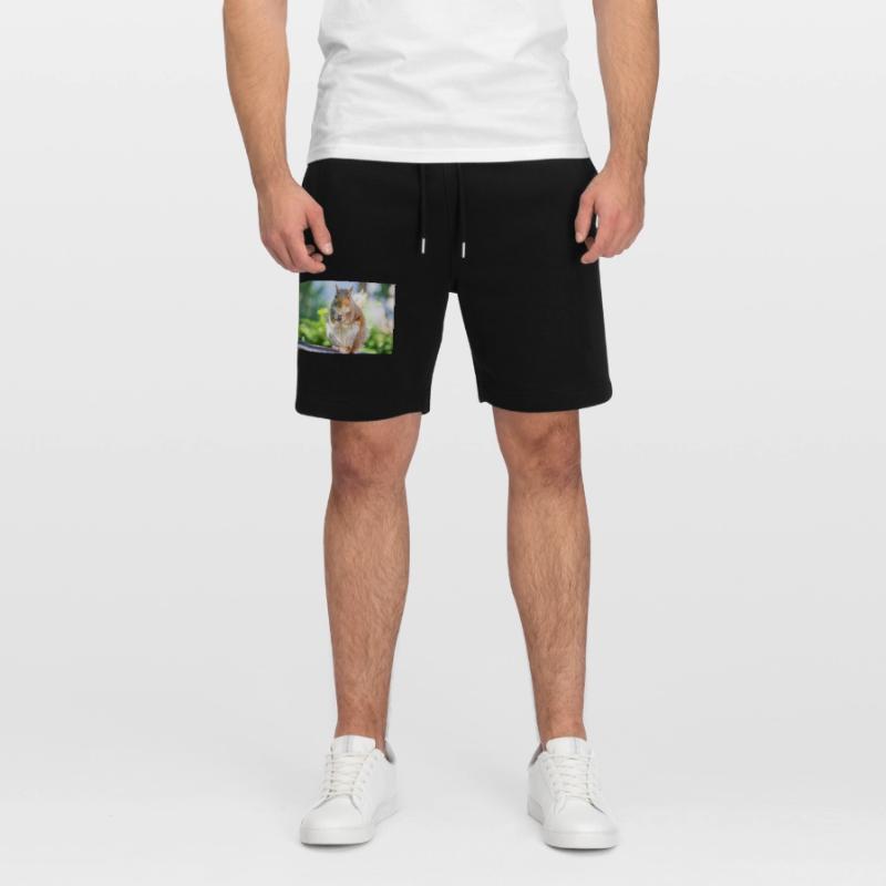 Eating Grey squirrel Grauhörnchen Sciurus carolin Stanley/Stella Trainer Unisex Organic Jogging Shorts