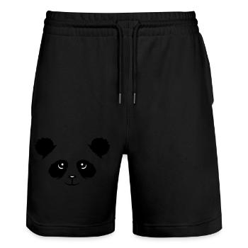 Panda Bear Face Mignon Tête Mignon Sourire Mignon Nice - Short de jogging bio TRAINER Stanley/Stella unisexe - noir - Devant - Nik (191cm) & Marisol (170cm)