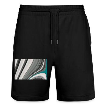 un ending skyline - Short de jogging bio TRAINER Stanley/Stella unisexe - noir - Devant - Nik (191cm) & Marisol (170cm)