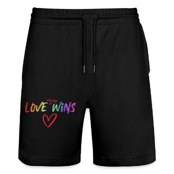 Love Always Wins - Stanley/Stella Unisex Bio Joggingshorts Trainer  - Schwarz - Vorne - Nik (191cm) & Marisol (170cm)