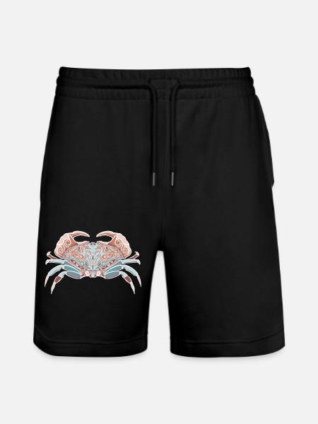 Cancer Zodiac sign - Stanley/Stella Trainer Unisex Organic Jogging Shorts - black