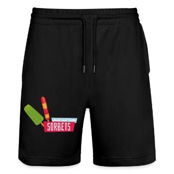 Sommer - Stanley/Stella Unisex Bio Joggingshorts Trainer  - Schwarz - Vorne - Nik (191cm) & Marisol (170cm)