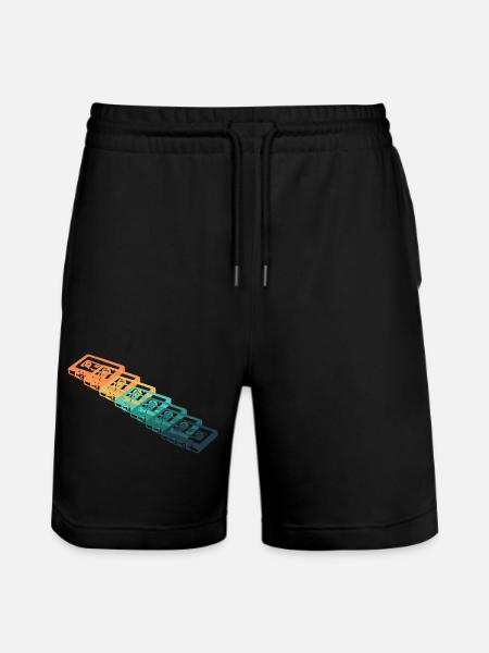 Vintage-Kassette - Stanley/Stella Unisex Bio Joggingshorts Trainer  - Schwarz