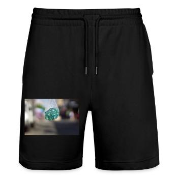 le sac de billes - Short de jogging bio TRAINER Stanley/Stella unisexe - noir - Devant - Nik (191cm) & Marisol (170cm)