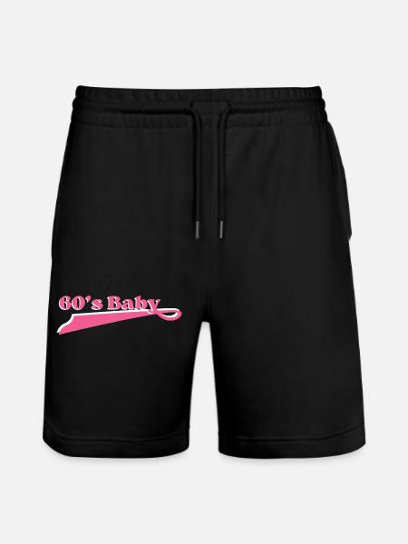 Year 60 baby - Stanley/Stella Trainer Unisex Organic Jogging Shorts - black