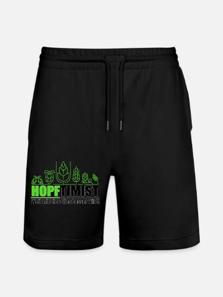 Hopftimist - Stanley/Stella Unisex Bio Joggingshorts Trainer - Schwarz