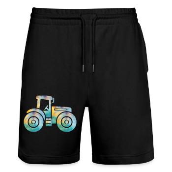 tracteur - Short de jogging bio TRAINER Stanley/Stella unisexe - noir - Devant - Nik (191cm) & Marisol (170cm)