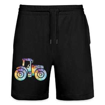 tracteur - Short de jogging bio TRAINER Stanley/Stella unisexe - noir - Devant - Nik (191cm) & Marisol (170cm)