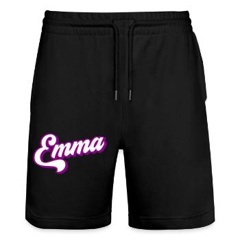 Emma | Couleurs changeantes - Short de jogging bio TRAINER Stanley/Stella unisexe - noir - Devant - Nik (191cm) & Marisol (170cm)
