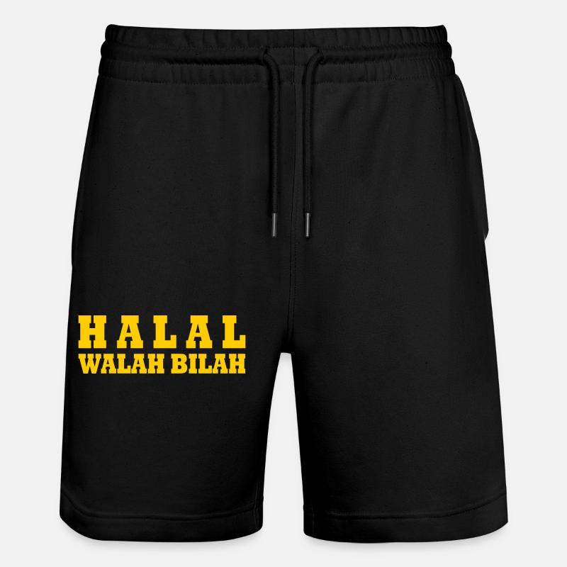 Halal walah bilah - Stanley/Stella Unisex Bio Joggingshorts Trainer  - Schwarz