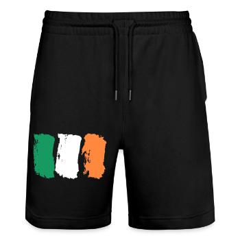 Drapeau irlandais / drapeau national de la République d’Irlande - Short de jogging bio TRAINER Stanley/Stella unisexe - noir - Devant - Nik (191cm) & Marisol (170cm)