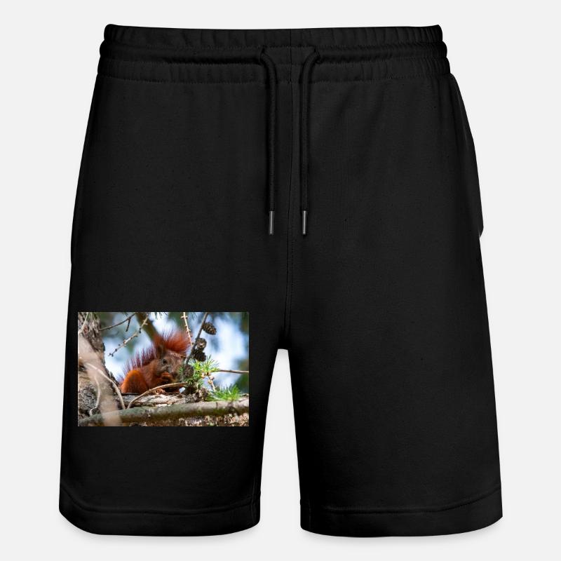Eichhörnchen Sciurus - Stanley/Stella Unisex Bio Joggingshorts Trainer  - Schwarz