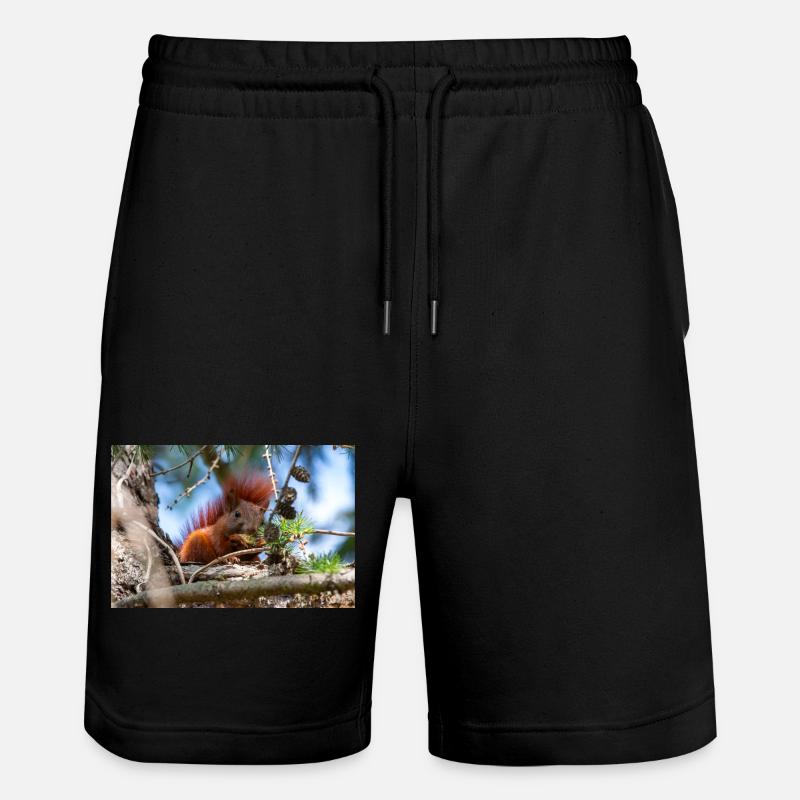 Eichhörnchen Sciurus - Stanley/Stella Unisex Bio Joggingshorts Trainer  - Schwarz