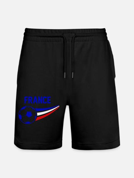 France Soccer - Stanley/Stella Trainer Unisex Organic Jogging Shorts - black