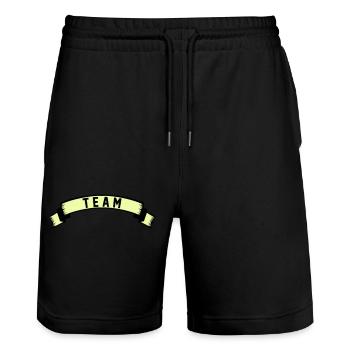 équipe - Short de jogging bio TRAINER Stanley/Stella unisexe - noir - Devant - Nik (191cm) & Marisol (170cm)