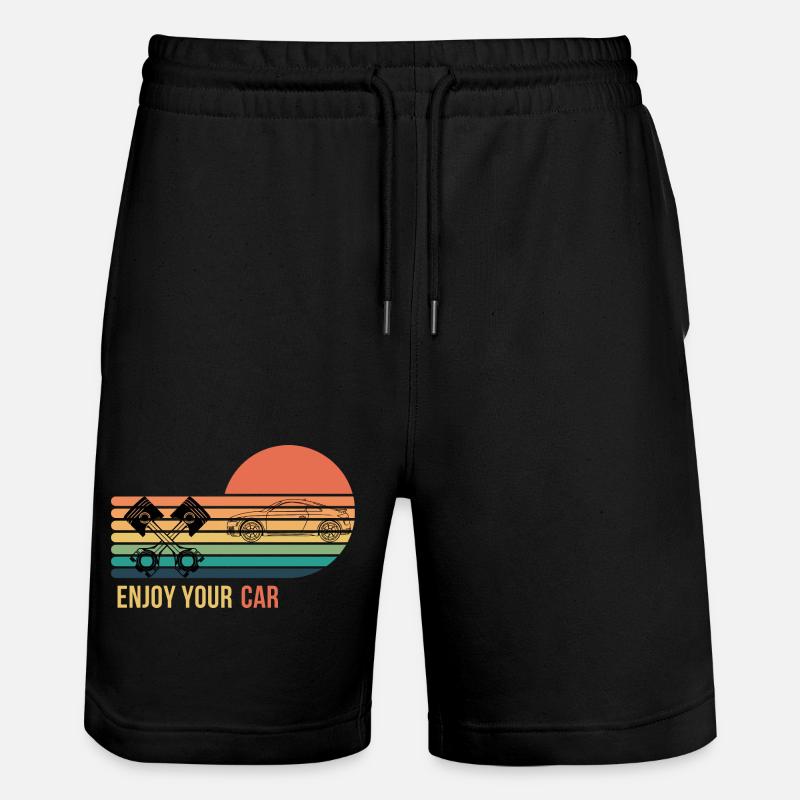 Enjoy your car - Stanley/Stella Unisex Bio Joggingshorts Trainer  - Schwarz