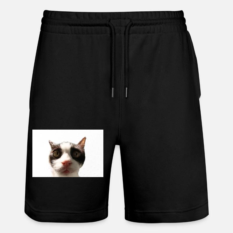 Katze - Stanley/Stella Unisex Bio Joggingshorts Trainer  - Schwarz