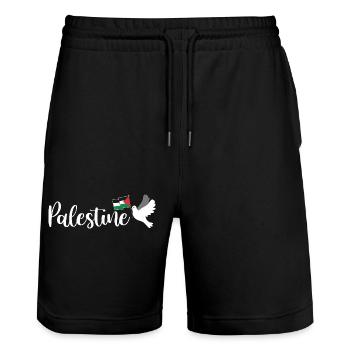 Dawlat Filastin Love Drapeau Palestine - Short de jogging bio TRAINER Stanley/Stella unisexe - noir - Devant - Nik (191cm) & Marisol (170cm)