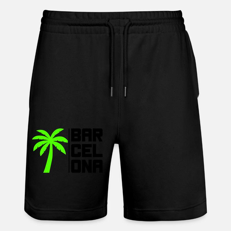 barcelona - Stanley/Stella Unisex Bio Joggingshorts Trainer  - Schwarz