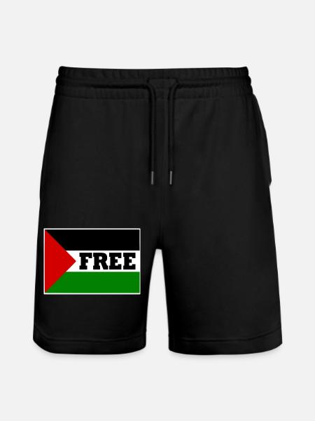 Free palestine - Stanley/Stella Trainer Unisex Organic Jogging Shorts - black